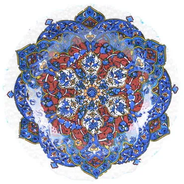 Turkish Ceramics Tezhip 18 cm Decorative Plate - 11