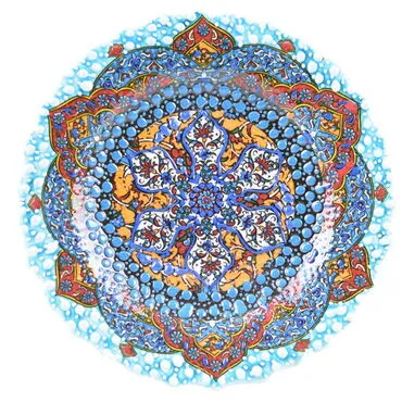 Turkish Ceramics Tezhip 18 cm Decorative Plate - 19