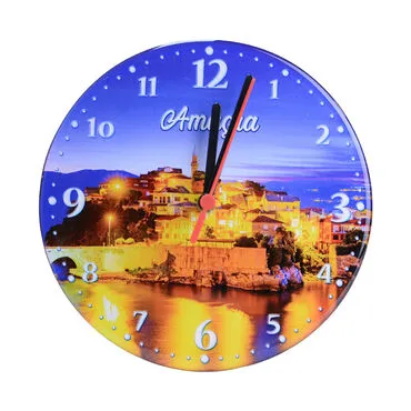 Amasra Themed Epoxy Wall Clock Home Decoration 20 Cm