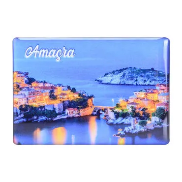 Amasra Themed Epoxy Dome Rectangle Souvenir Fridge Magnet 80x55 cm - 5