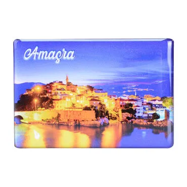 Amasra Themed Epoxy Dome Rectangle Souvenir Fridge Magnet 80x55 cm - 6