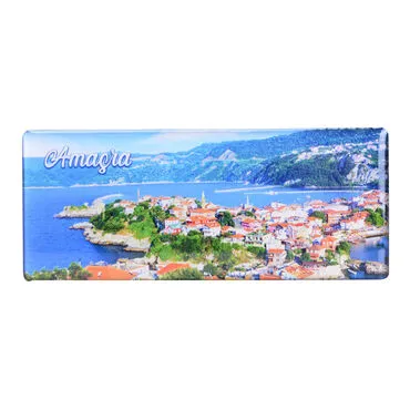 Amasra Themed Epoxy Dome Panaromic Souvenir Fridge Magnet 120x50 cm - 6
