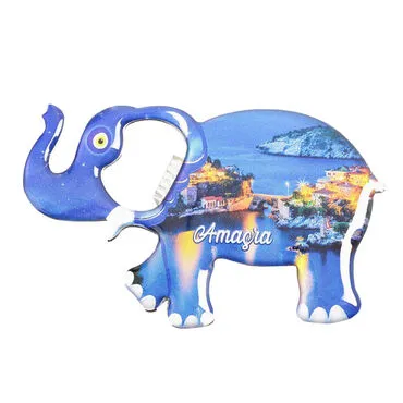 Amasra Themed Elephant Shaped Metal Magnetic Bottle Opener 98x61 mm - 2