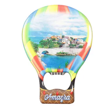 Amasra Themed Baloon Shaped Metal Magnetic Bottle Opener 102x73 mm - 2