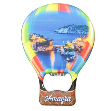 Amasra Themed Baloon Shaped Metal Magnetic Bottle Opener 102x73 mm - 3