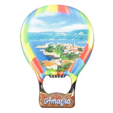 Amasra Themed Baloon Shaped Metal Magnetic Bottle Opener 102x73 mm - 4