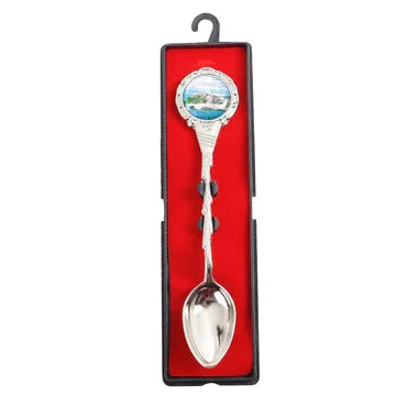 Amasra Themed Collectible Souvenir Metal Tea Spon With Giftbox 25x130 mm - 3