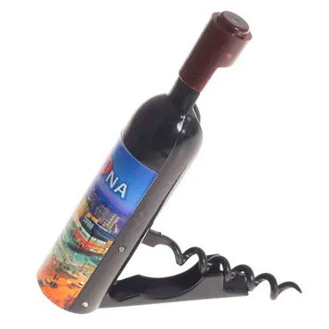 Adana Themed Bottle Shaped Metal Wine Bottle Corkscrew Opener-Magnetic 115x25x25 mm - 2