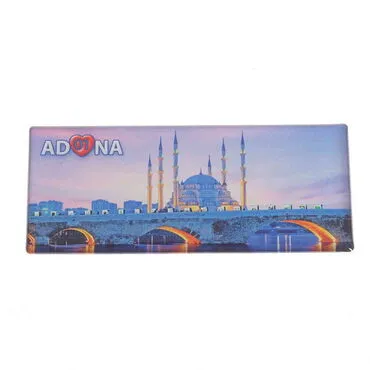 Adana Themed Epoxy Dome Panaromic Souvenir Fridge Magnet 120x50 cm - 3