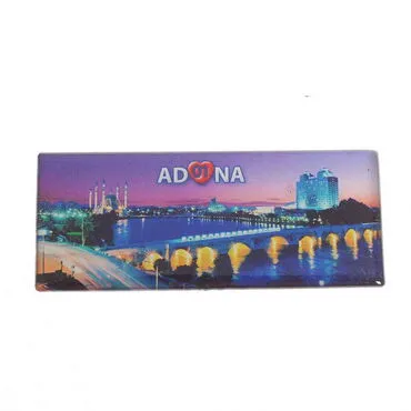 Adana Themed Epoxy Dome Panaromic Souvenir Fridge Magnet 120x50 cm - 4
