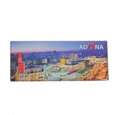 Adana Themed Epoxy Dome Panaromic Souvenir Fridge Magnet 120x50 cm - 5