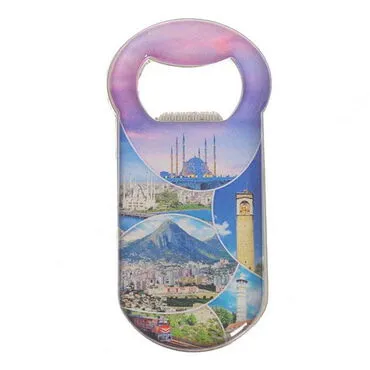 Adana Themed Customizable Metal Magnetic Bottle Opener 90x45 mm - 3