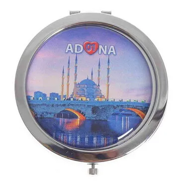 Adana Themed Customised Metal Epoxy Travel Make Up Compact Mirror 70x11 mm - 4
