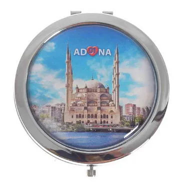 Adana Themed Customised Metal Epoxy Travel Make Up Compact Mirror 70x11 mm - 5