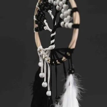 The Tree of Life Black and White Dreamcatcher - Standart - 4