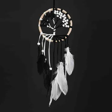 The Tree of Life Black and White Dreamcatcher - Standart - 5