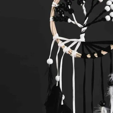 The Tree of Life Black and White Dreamcatcher - Standart - 6