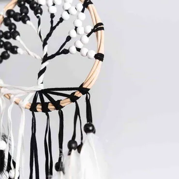 The Tree of Life Black and White Dreamcatcher - Standart - 9
