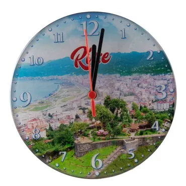 Rize Themed Epoxy Wall Clock Home Decoration 20 Cm - 4