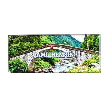 Rize Themed Epoxy Dome Panaromic Souvenir Fridge Magnet 120x50 cm - 3