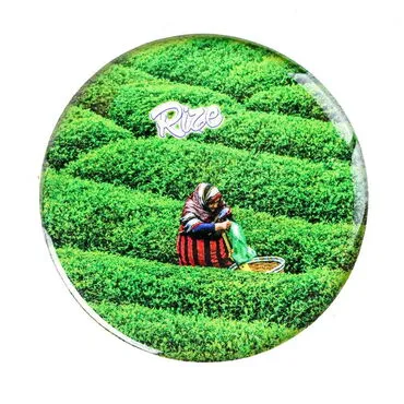 Rize Themed Epoxy Dome Round Souvenir Fridge Magnet 67 mm - 14