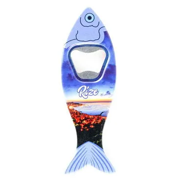 Rize Themed Customised UV Printed Fish Shape Printed Plastic Base Bottle Opener 42x130 mm - 4