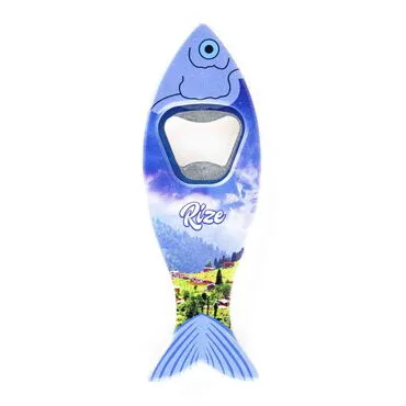 Rize Themed Customised UV Printed Fish Shape Printed Plastic Base Bottle Opener 42x130 mm - 5