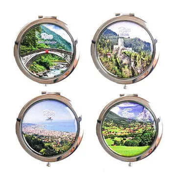 Rize Themed Customised Metal Epoxy Travel Make Up Compact Mirror 70x11 mm - 3