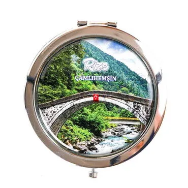 Rize Themed Customised Metal Epoxy Travel Make Up Compact Mirror 70x11 mm - 4