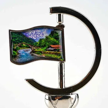Rize Themed Collectible Souvenir Double Side Metal Spinner Rudder Bell 44x92 mm - 8