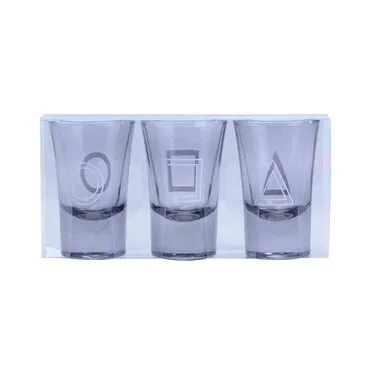 Geometrical Design Shot Glass Set of 3 Pcs - Standart - 2