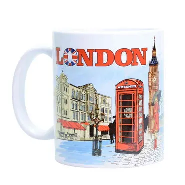 Toptan Londra Temalı Seramik Özel Baskılı Kupa 80x95 mm - 3