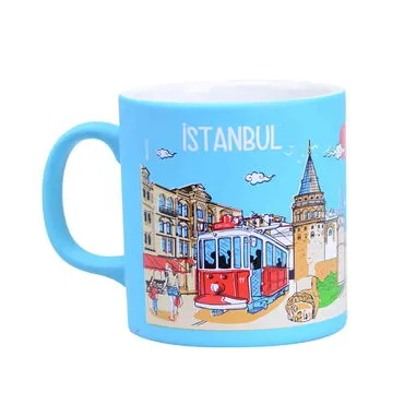Istanbul Themed Customised Serigraphy Printed Ceramic Mug 82x90 mm - 3