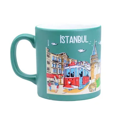 Istanbul Themed Customised Serigraphy Printed Ceramic Mug 82x90 mm - 8