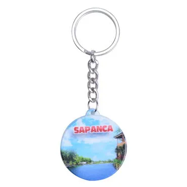 Sapanca Themed Customised UV Printed Plastic Base Square Keyring 38x100 mm