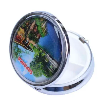 Sapanca Themed Customised Epoxy Round Pill Box 50x15 mm - 2