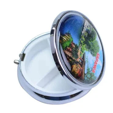 Sapanca Themed Customised Epoxy Round Pill Box 50x15 mm - 3