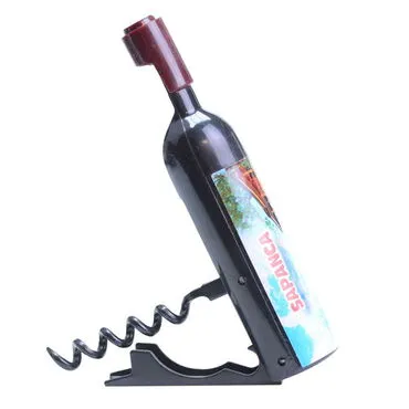 Sapanca Themed Bottle Shaped Metal Wine Bottle Corkscrew Opener-Magnetic 115x25x25 mm - 2