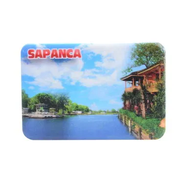 Sapanca Themed Customised UV Printed Plastic Base Rectangle Fridge Magnet 80x50 mm - 3