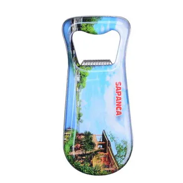 Sapanca Themed Customizable Metal Magnetic Bottle Opener 95x42 mm - 3