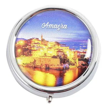 Amasra Themed Customised Epoxy Round Pill Box 50x15 mm - 6