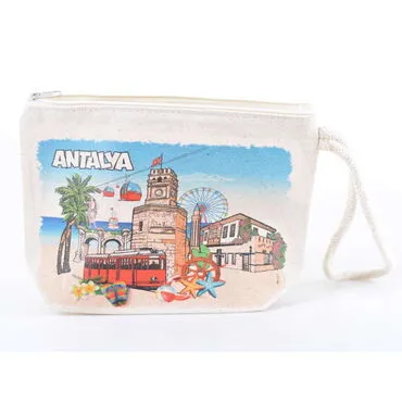 City Themed Digital Printed Kanvas Purse 14,5x20 cm