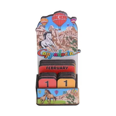 Wholesale Cappadocia Themed Myros Wooden Desk Calendar - 6