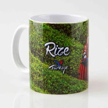 Rize Themed Customised Porcelain Souvenir Travel  Mug 80x95 mm - 2