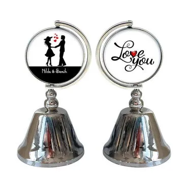 Sweetheart Themed Collectible Souvenir Metal Bell 44x90 mm