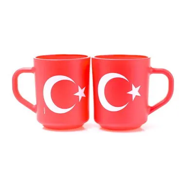 Turkey Themed Colored Glass Mug