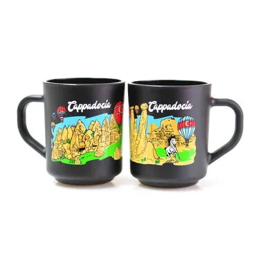 Cappodocia Themed Colored Glass Mug