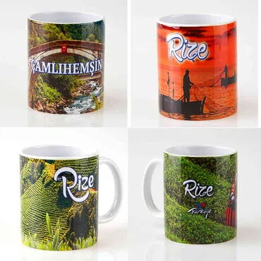 Rize Themed Customised Porcelain Souvenir Travel  Mug 80x95 mm - 4