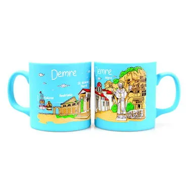 Demre Themed Customised Serigraphy Printed Ceramic Mug 82x90 mm - 3