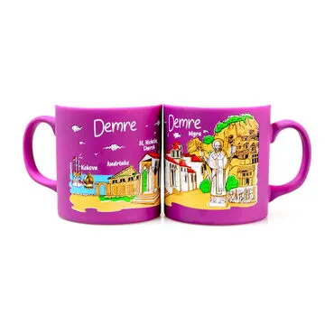 Demre Themed Customised Serigraphy Printed Ceramic Mug 82x90 mm - 5